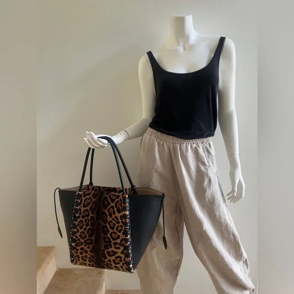❌SOLD❌ New $5,250 ALAIA Le Hinge Leopard-Print Calf Hair Tote Bag Handbag - Picture 4 of 16
